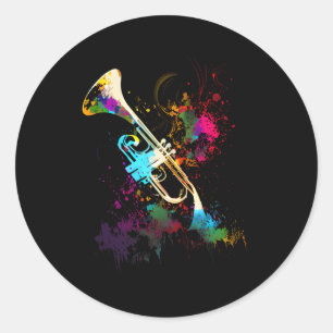 Trumpet Runt Klistermärke