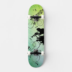 Trumpet Section Grönt Music Mini Skateboard Bräda 18,5 Cm