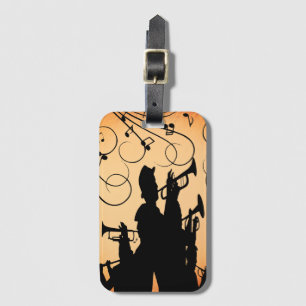 Trumpet Section Jazz Music Orange Rust Bagagebricka