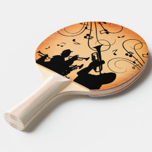 Trumpet Section Jazz Music Orange Rust Pingisracket