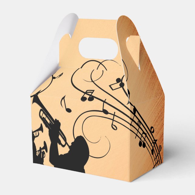 Trumpet Section Jazz Music Orange Rust Presentaskar (Framsidan Sidan)