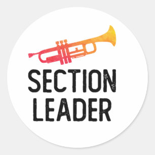 Trumpet Section Leader Marching Band Runt Klistermärke