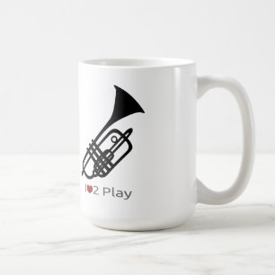 Trumpet silhouette mugg