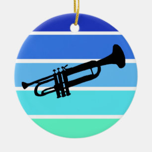 Trumpet Silhouette på Coola Färg ornament