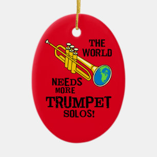 Trumpet Solos Julgransprydnad Keramik