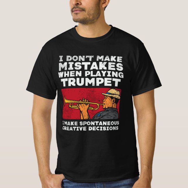 Trumpet - spela en trumpet t shirt (Framsida)