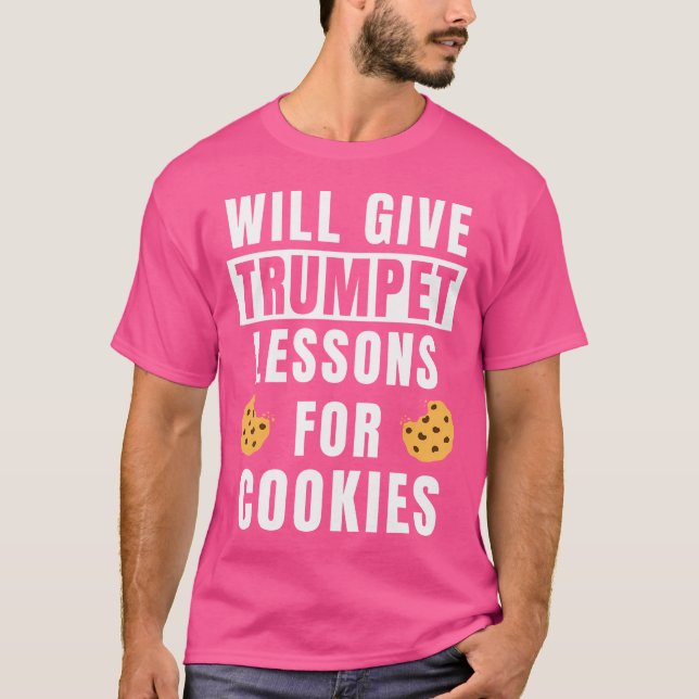 Trumpet Teacher Lesses for Cookies Trumpeter Funn T Shirt (Framsida)