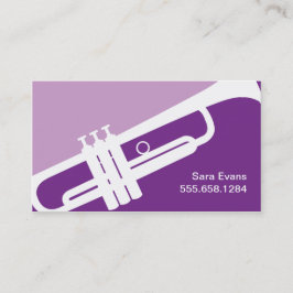Trumpet Teacher Musician Music Instrument Studio Visitkort