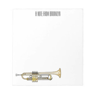 Trumpet tecknad illustration anteckningsblock