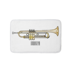 Trumpet tecknad illustration badrumsmatta