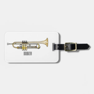 Trumpet tecknad illustration bagagebricka