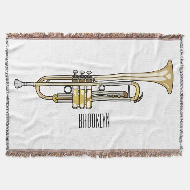 Trumpet tecknad illustration filt (Framsidan)