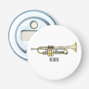 Trumpet tecknad illustration flasköppnare