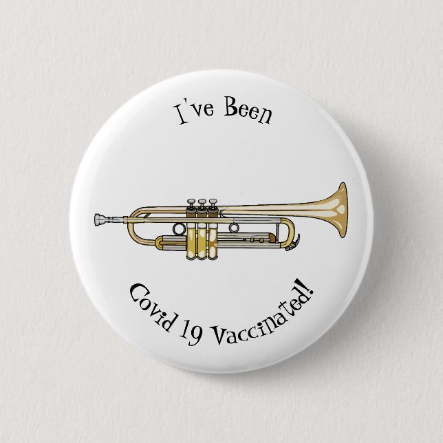 Trumpet tecknad illustration knapp (Framsida)