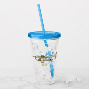 Trumpet tecknad illustration take away mugg