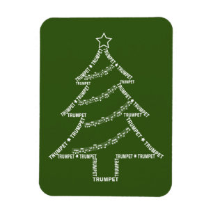 Trumpet Text Julgran Magnet