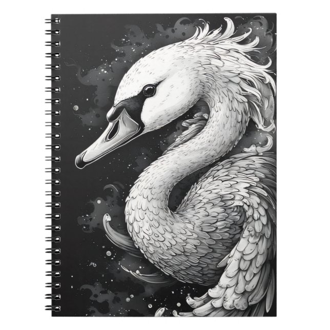 "Trumpet the Swan" Side Glance Spiral Notebook Anteckningsbok (Framsidan)
