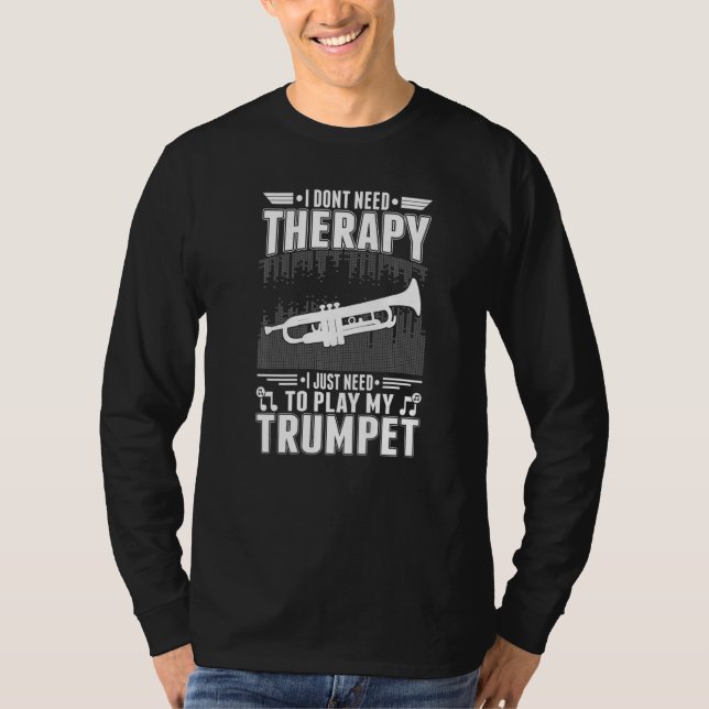 Trumpet Therapy Trumpet Player Trumpeter Premium T Shirt (Framsida)