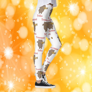 Trumpet Tribe Brun Katt Rosa Mönster Leggings