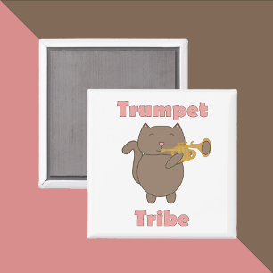 Trumpet Tribe Katt Rosa Magnet