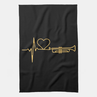 Trumpet - Trumpet Heartslag Gift Kökshandduk