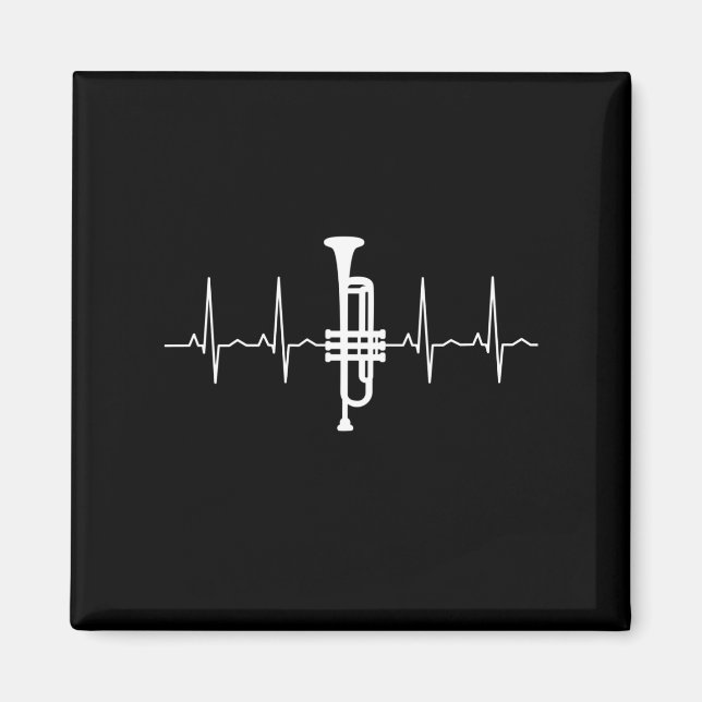 Trumpet - Trumpet Heartslag Gift Magnet (Framsidan)
