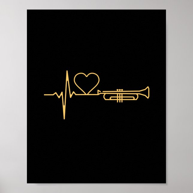 Trumpet - Trumpet Heartslag Gift Poster (Framsidan)
