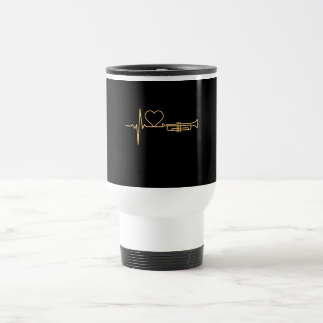 Trumpet - Trumpet Heartslag Gift Resemugg (Center)