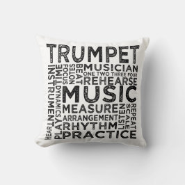 Trumpet Typography Kudde