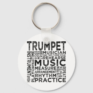Trumpet Typography Nyckelring