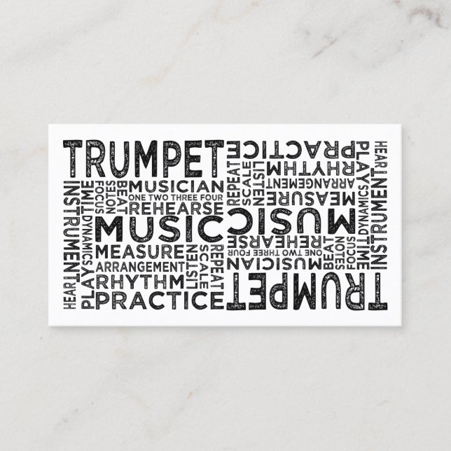 Trumpet Typography Visitkort (Framsida)