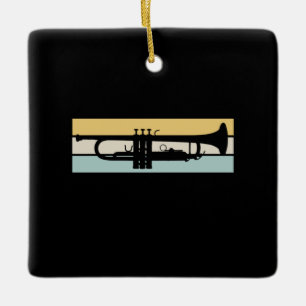 Trumpet Vintage Julgransprydnad Keramik