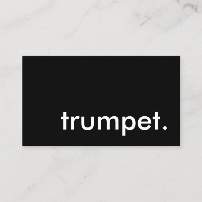 trumpet. visitkort (Framsida)