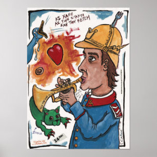 trumpetare - denna maskin dödar fascists för poster