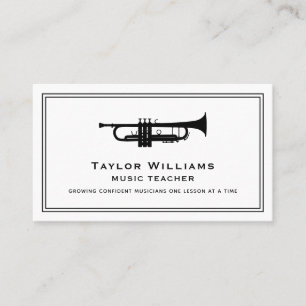 Trumpetare Trumpet Musiklärare Musiker QR-kod Visitkort