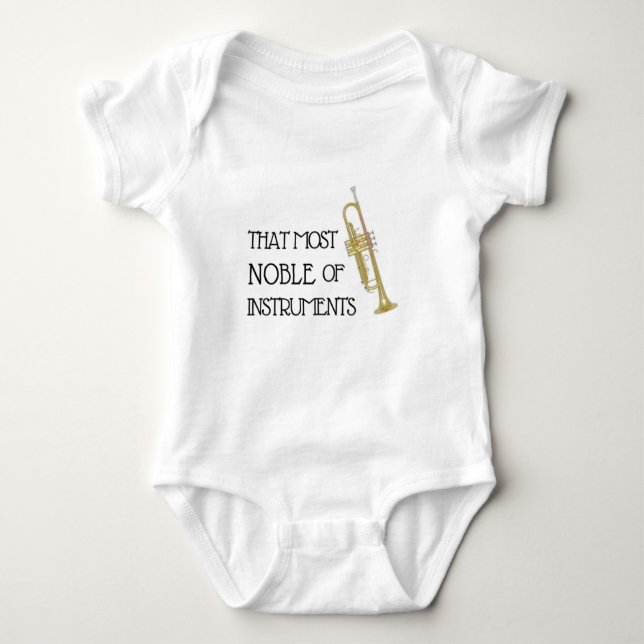 TrumpetbabyBodysuit T Shirt (Framsida)
