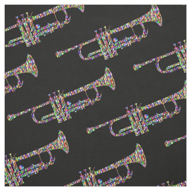 Trumpetbrassfärgat musikinstrument tyg (Provkarta)