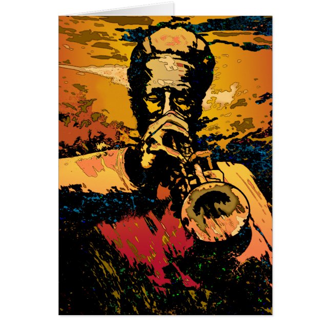 Trumpeten avfyrar hälsningskort (Framsidan)