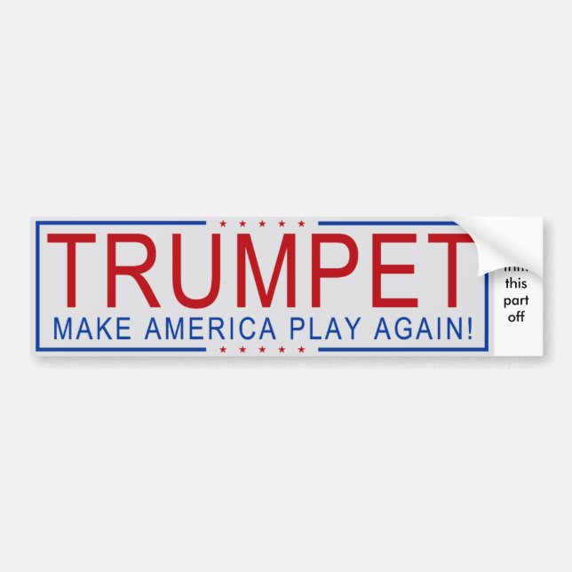 TRUMPETEN - gör Amerika att leka igen! Bildekal (Framsidan)