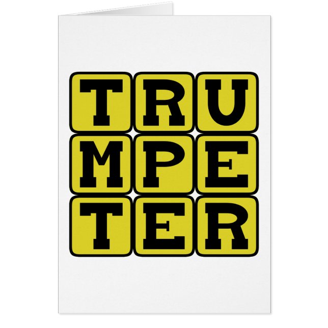 Trumpeter, Brass Instrument Musician Hälsningskort (Framsidan)