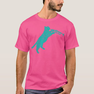 Trumpeter Cat Musician Cute Animal Trumpet T Shirt