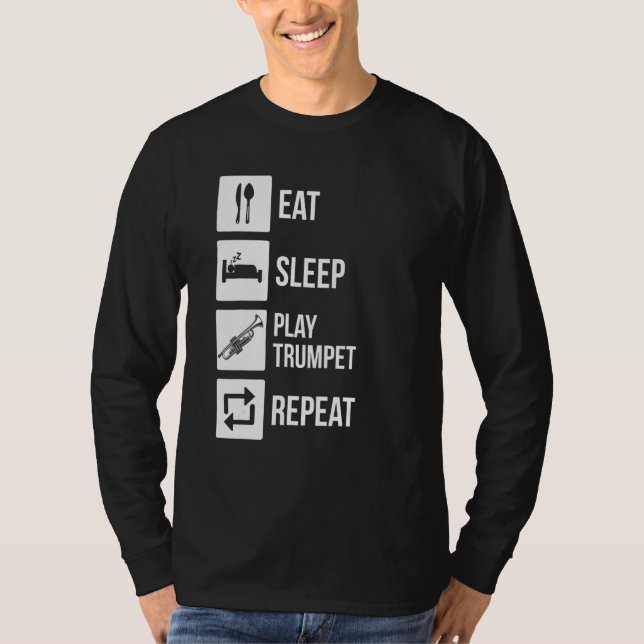 Trumpeter Instrument Trumpet_1 T Shirt (Framsida)