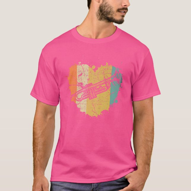 Trumpeter Instrument Trumpet T Shirt (Framsida)