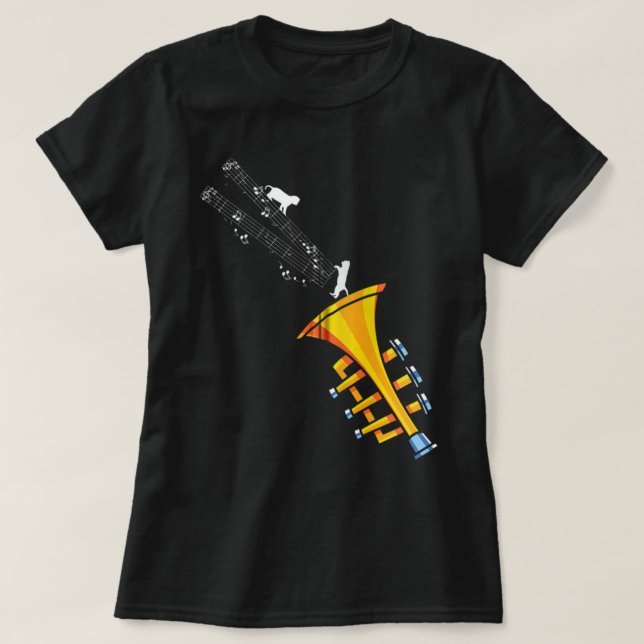 Trumpeter Jazz Musician Cat Pet Parent Gift Idea T T Shirt (Design framsida)