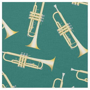 Trumpeter Musik Musiker Rumsdekor Teal Tyg