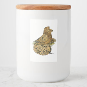 Trumpeter Pigeon Almond Mat Etikett