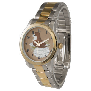 Trumpeter Pigeon Red Baldhead Armbandsur