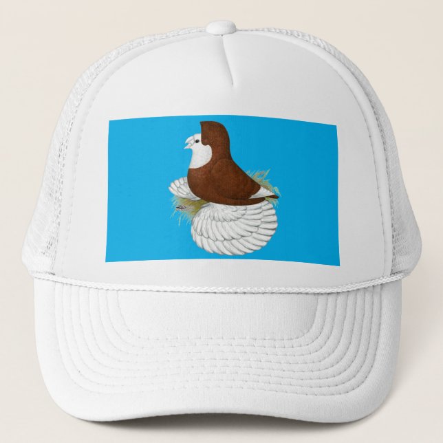 Trumpeter Pigeon Red Baldhead Keps (Framsida)