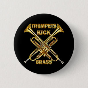 Trumpeter sparkar mässing knapp