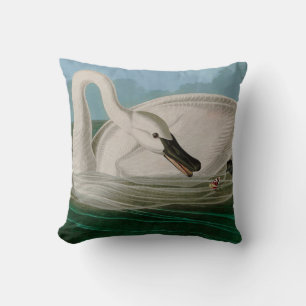 Trumpeter Svan Birds of America Audubon Print Kudde